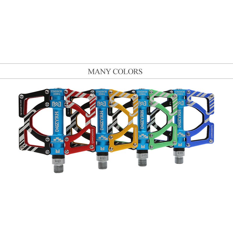 MZYRH Mountain Bike Pedals Ultralight Colorful CNC Cycling Sealed 3 Bearing Flat Pedals BMX MTB Cycling Sports Accessories