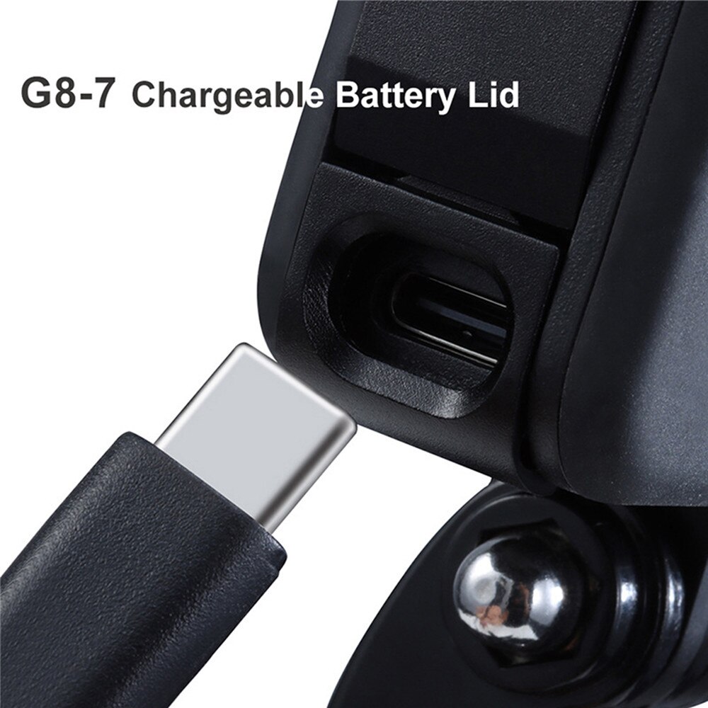 Tapa de batería recargable tapa para cierre de la batería G8-7 para GoPro Hero negro 8 Cámara deportiva extraíble tipo C puerto de carga cubierta del adaptador