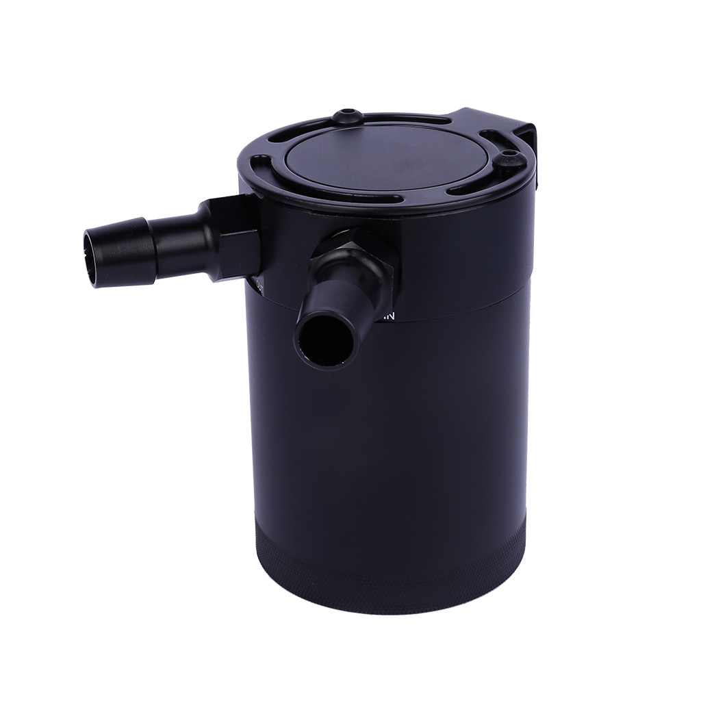 oben Auto-Styling Universal- Auto Kompakte Verblüfft 2-Hafen Öl Fangen Können Panzer Luft-Öl Separator schwarz Auto Zubehör