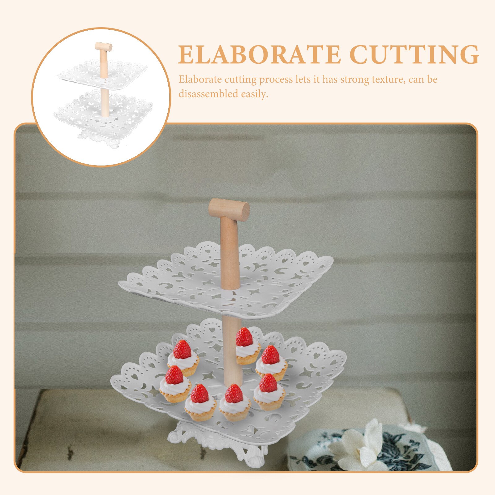 1 Set Multi-layer Wedding Cake Stand Plastic Cake Display Stand Multi-layer Stand