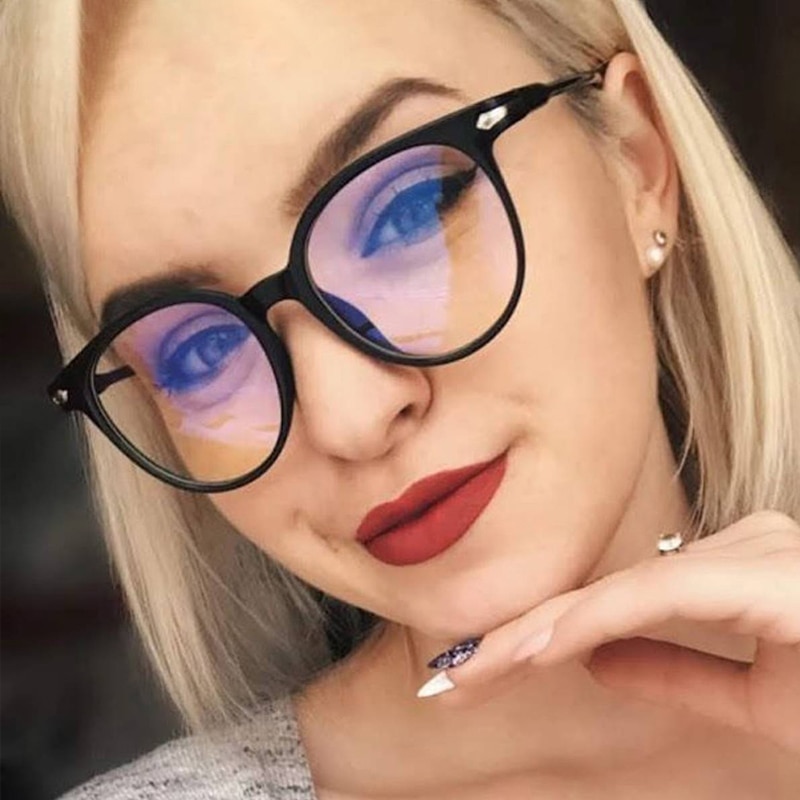 Cat eye kvinder anti-blå briller mænd computerspil beskyttelsesbriller stel kvinder komfortable unisex kontorbriller
