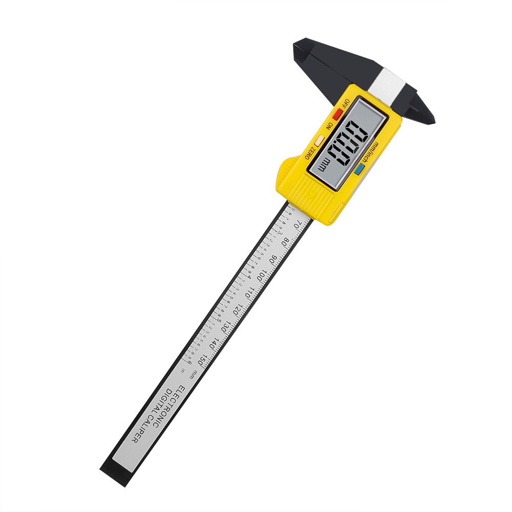 High Accuracy Caliper 0-150mm LCD Digital Vernier Calipers Electronic Measuring Tool Instrument: 0150mm Yellow