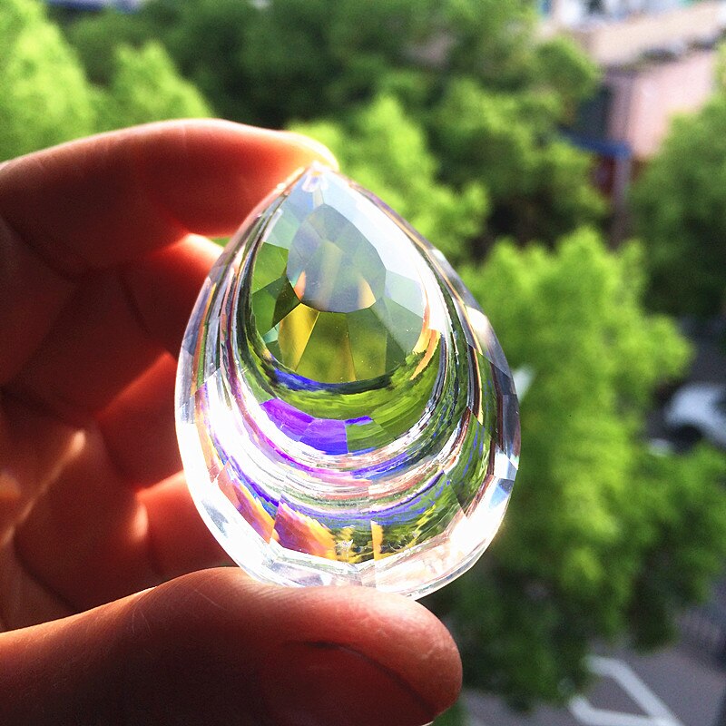 (Gratis Ring) 63mm K9 Crystal Shell Vorm Champane/AB/Clear Kleur Kroonluchter Hanger Mooie Verlichting Deel Woondecoratie
