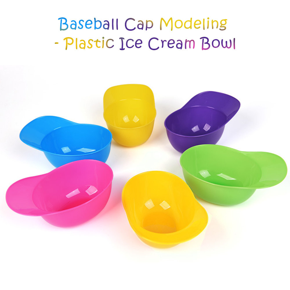 Plastic Ice Cream Bowl Spoon Set Durable Ice Cream CUP Couples Tubs Lovely Dessert Bowl Cute Kitchen Accessories