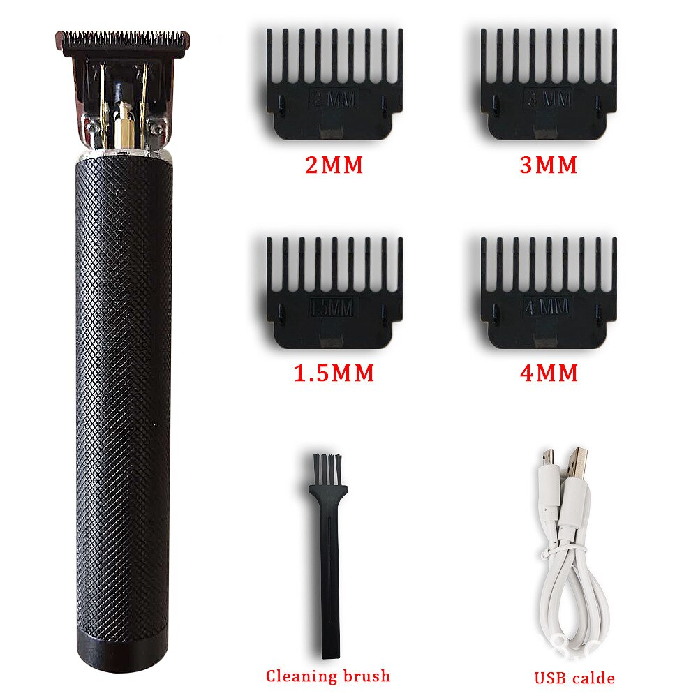 Rechargeable Hair Clipper Electric Hair Trimmer Cordless Shaver Trimmer 0mm Men Barber Hair Cutting Machine Men: SetG