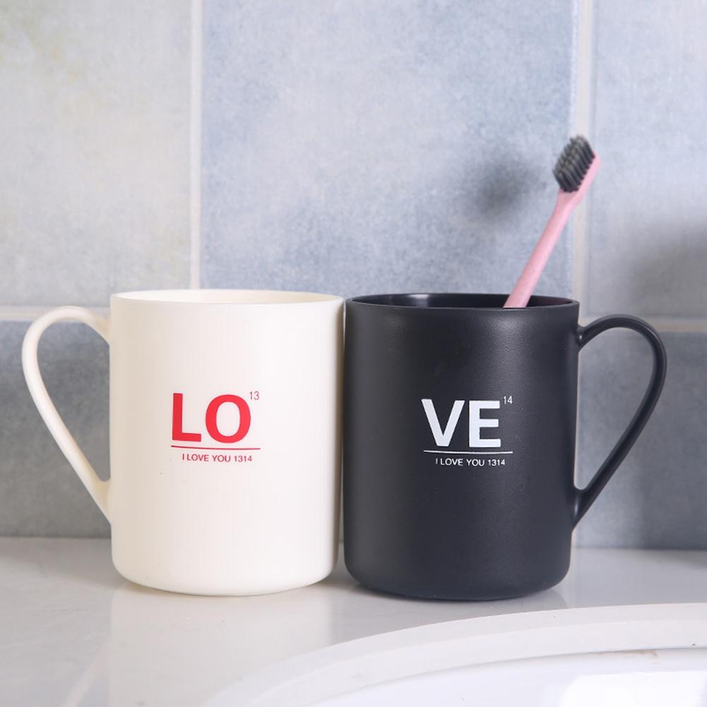 Household Bathroom Plastic Tea Mug Brushing Toothbrush Couple Washing Cup Mug bathroom bath banheiro salle de bain badkamer