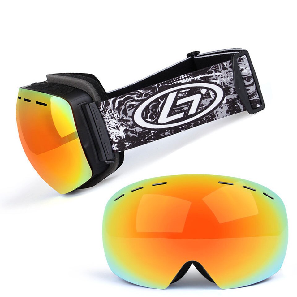 Skibriller dobbeltlag uv anti-tåge store skimaske briller skiløb snow snowboard beskyttelsesbriller mænd kvinder ski briller