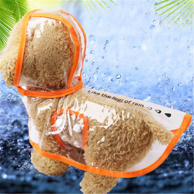 Kleine hondenregenjas met capuchon, transparante waterdichte regenjas van pvc, lichte kleding voor huisdieren, waterdicht