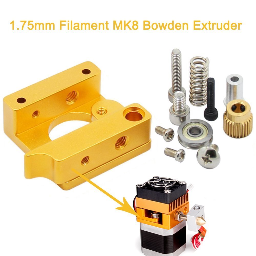 MK8 Extruder 0.4mm Nozzle Metal Extruder 3D Printer Extruders Hotend Kit for MakerBot Prusa i3 With Motor Reprap 3D Printer Part