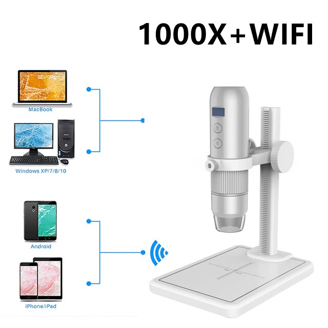 Support de microscope électronique stéréo, Wifi, numérique Portable, Interface USB, 1000x, pour soudage de PC Android IOS: style 2