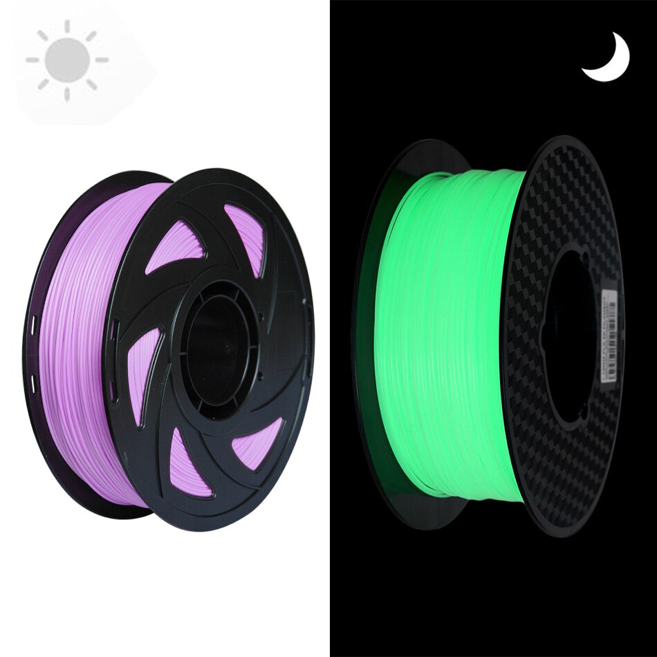 Glowing In The Dark 3D Printer PLA Filament 1.75mm Luminous Sublimation Color Changing Materials for 3D Printing Lime to Green
