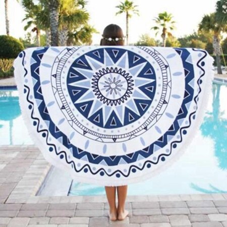 Summer Large Printed Round Beach Towels Tassel Circle Beach Towel Serviette De Plage: 6
