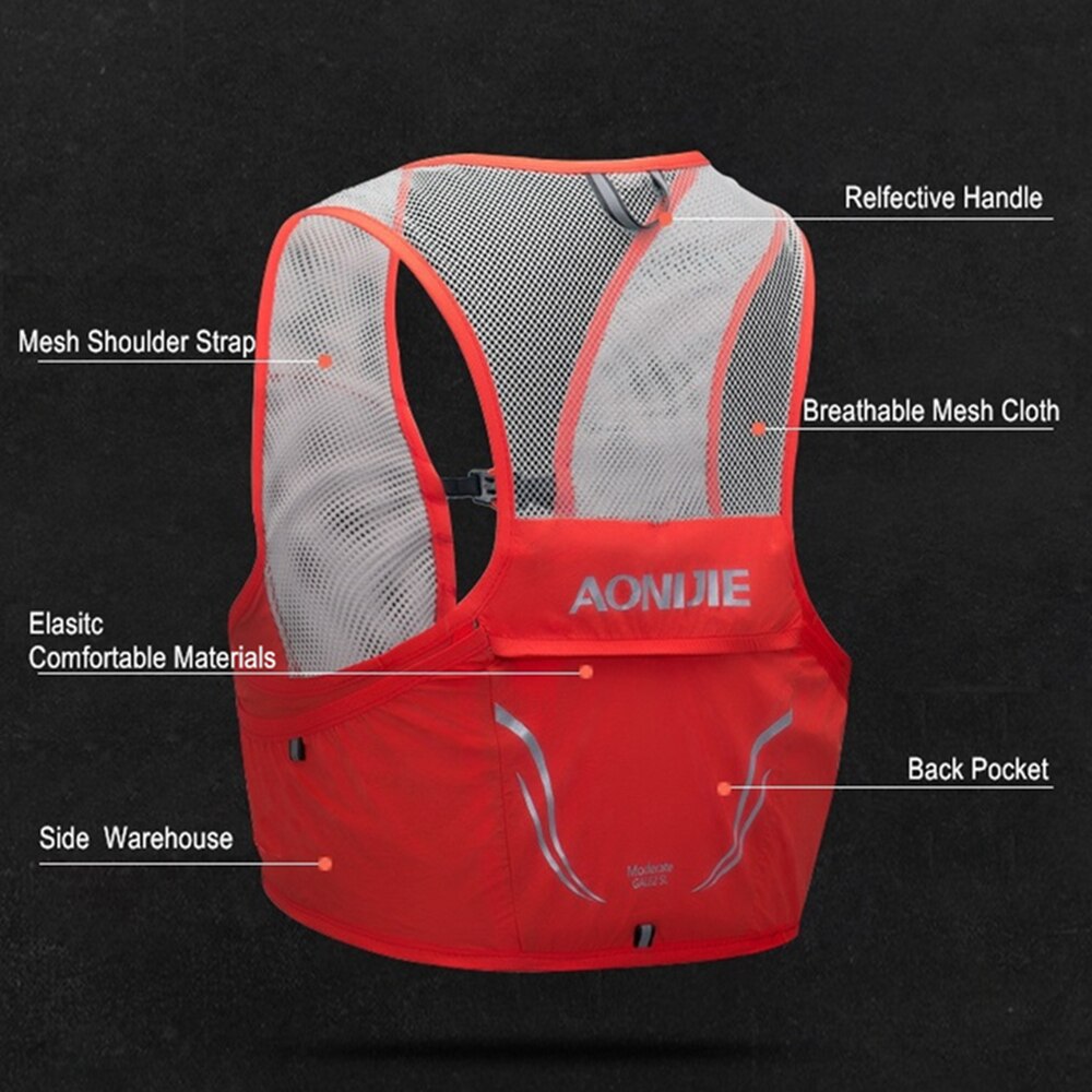 AONIJIE-Chaleco de hidratación ligero C932, bolsa para deportes al aire libre, senderismo, Maratón, 350ml