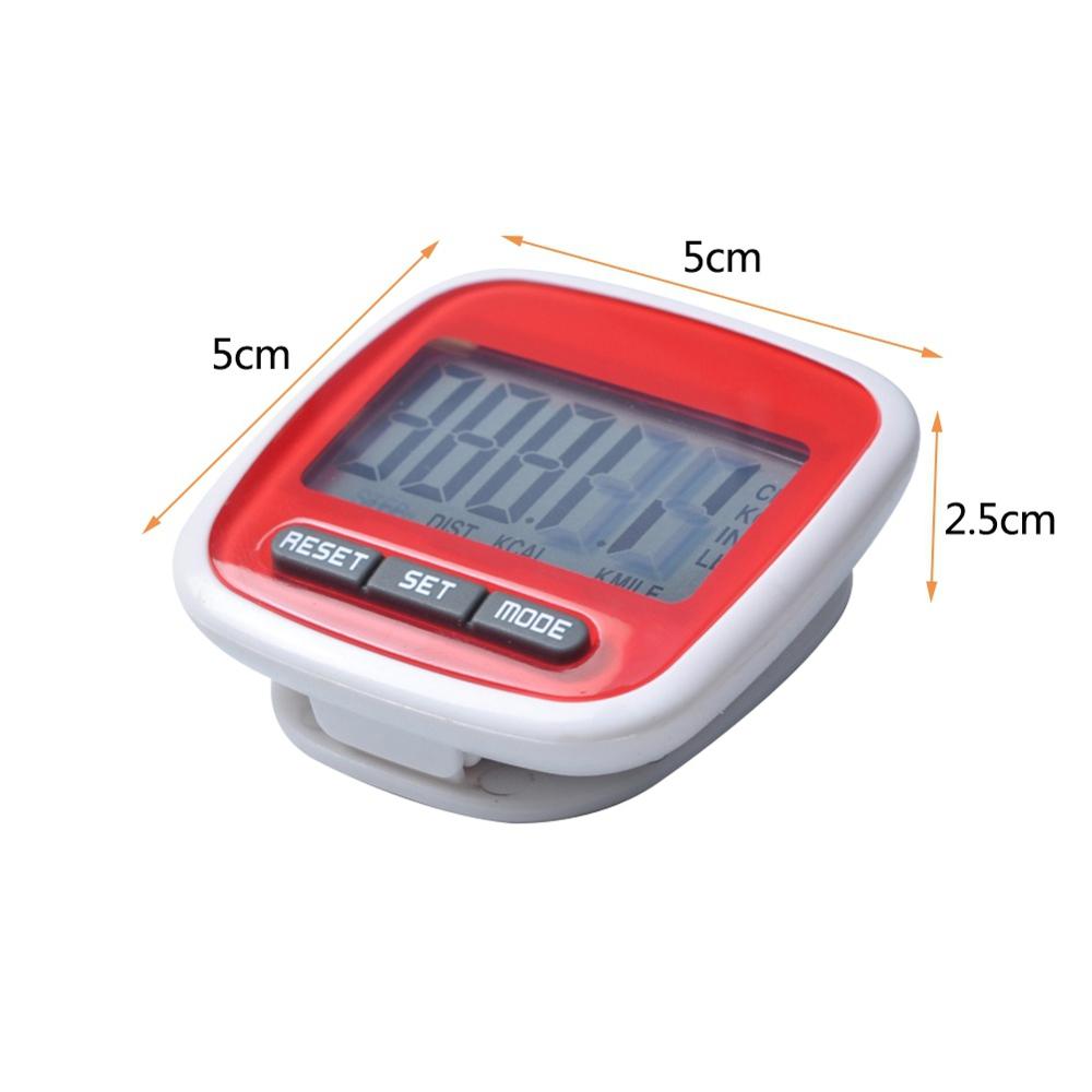 Waterproof Digital Pedometer Step Active 3D Pedometer Movement Calorie Counter Simple Step Counter Clip Fitness Accessory.