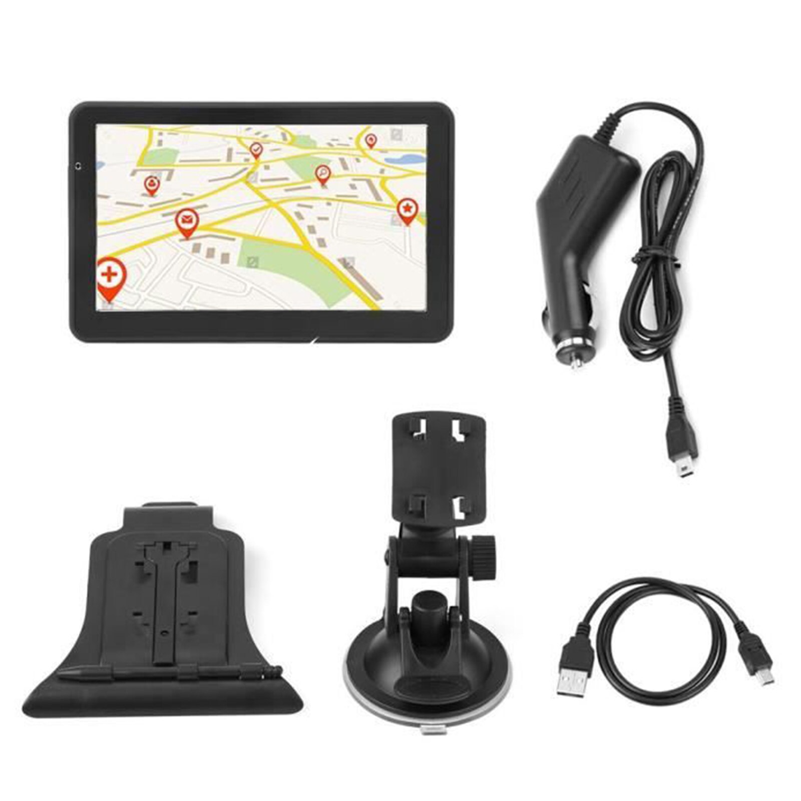 Dispositif de Navigation GPS pour camion et voiture, écran tactile de 7 pouces, 8 go-256 mo, facile à utiliser pendant la conduite: For Europe