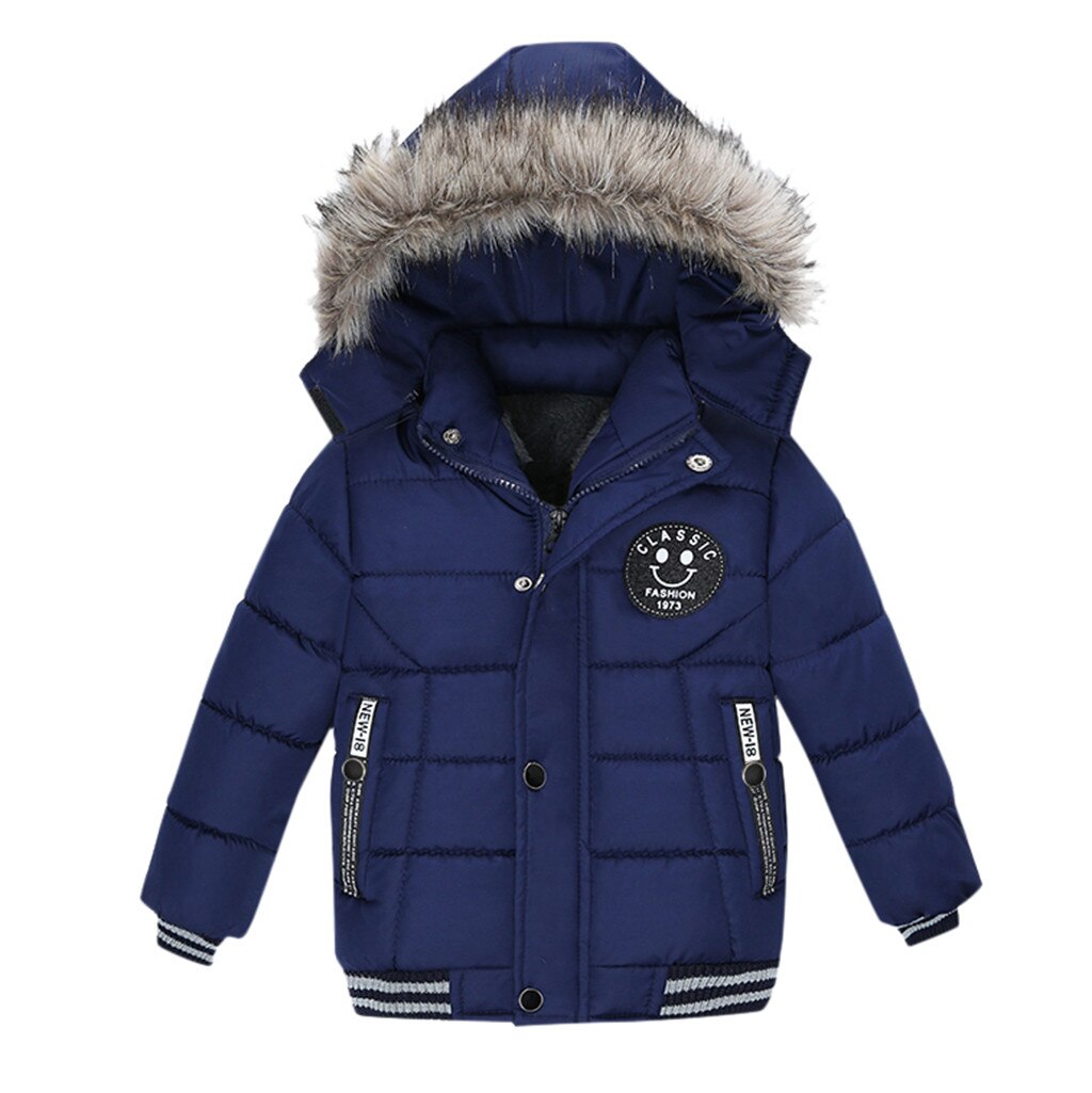Manteau d'hiver pour bébé enfants enfants manteau enfants manteau garçons filles épais manteau rembourré veste d'hiver vêtements: Navy / 2T