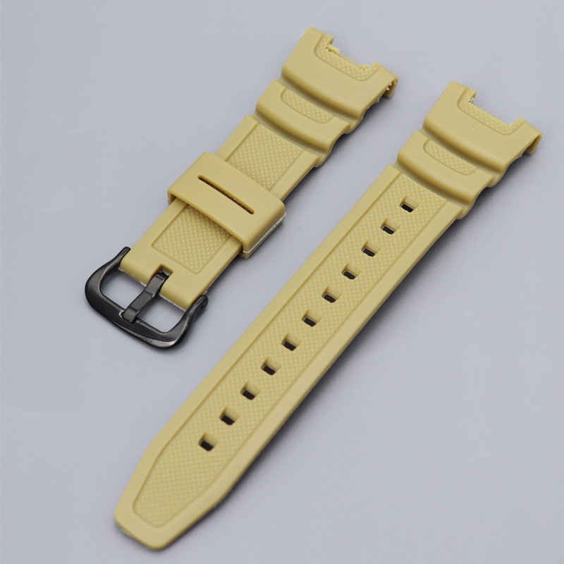 Für Casio SGW100 Harz Armbinde Geeignet SGW-100 Männer Gummi Wasserdichte Sport Gurt Ersatz Armbinde Uhr Zubehör: Lila Grün