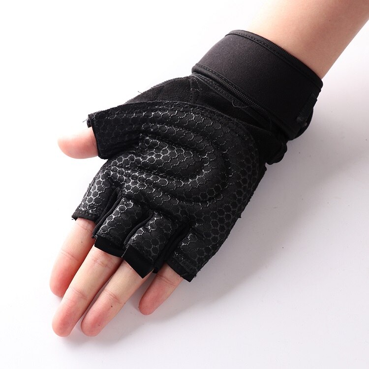 M-XL Gym Handschoenen Zwaargewicht Sport Oefening Gewichtheffen Handschoenen Body Building Training Sport Fitness Handschoenen: Black / XL