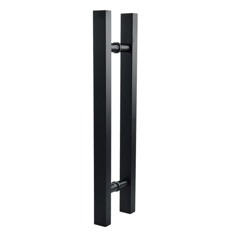 Matte Black Stainless Steel Glass / Wooden Door Handle: Default Title