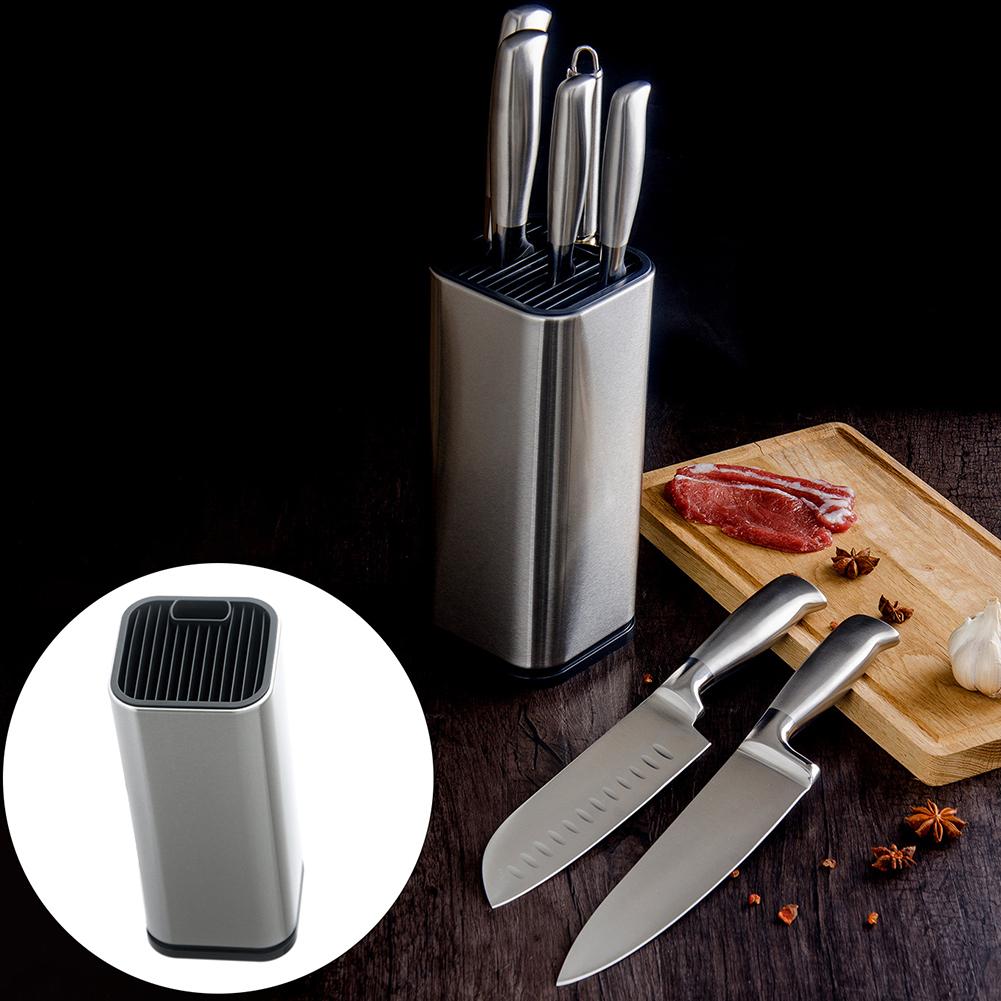 Køkken knivholder opbevaring rustfrit stål blokstativ værktøj med stor kapacitet