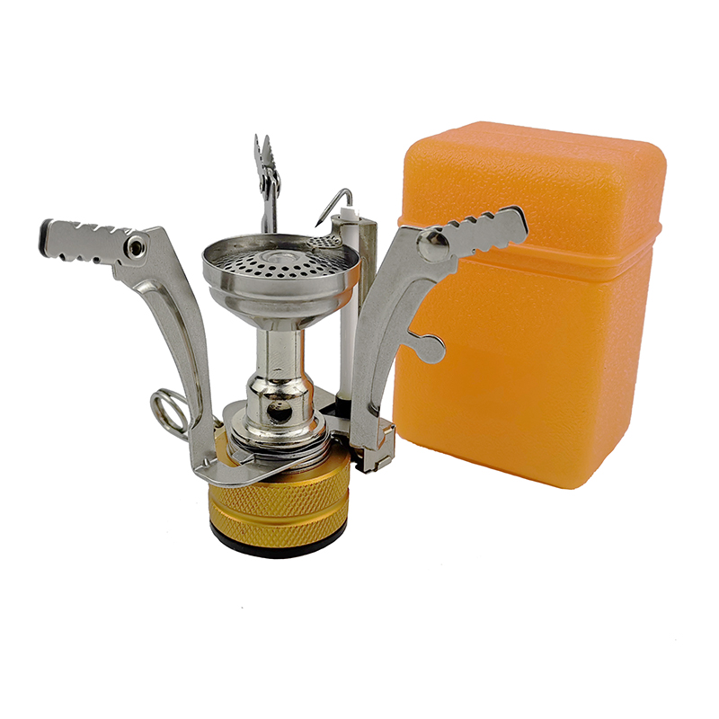 Aluminium Legierung draussen Camping Reise Kochgeschirr Camping Topf Wandern Picknick Tourist Geschirr einstellen Mit Klapp Löffel Mini Gas Herde