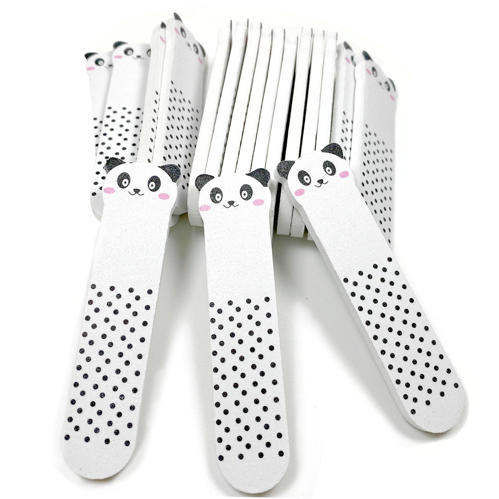 10pcs Nail Files Sanding Mini Small White Panda Buffer Pedicure Manicure Polish Nail Art Sponge Tools for Lime a Ongle