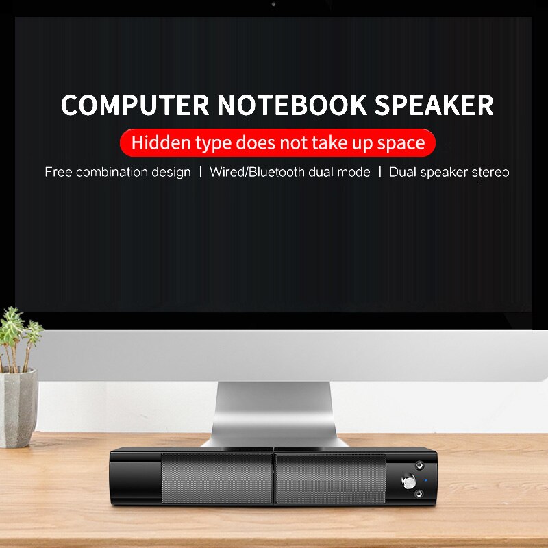 Surround Soundbar Subwoofer Bluetooth Speaker Afneembare Computer Speakers Voor Computer Pc En Laptop