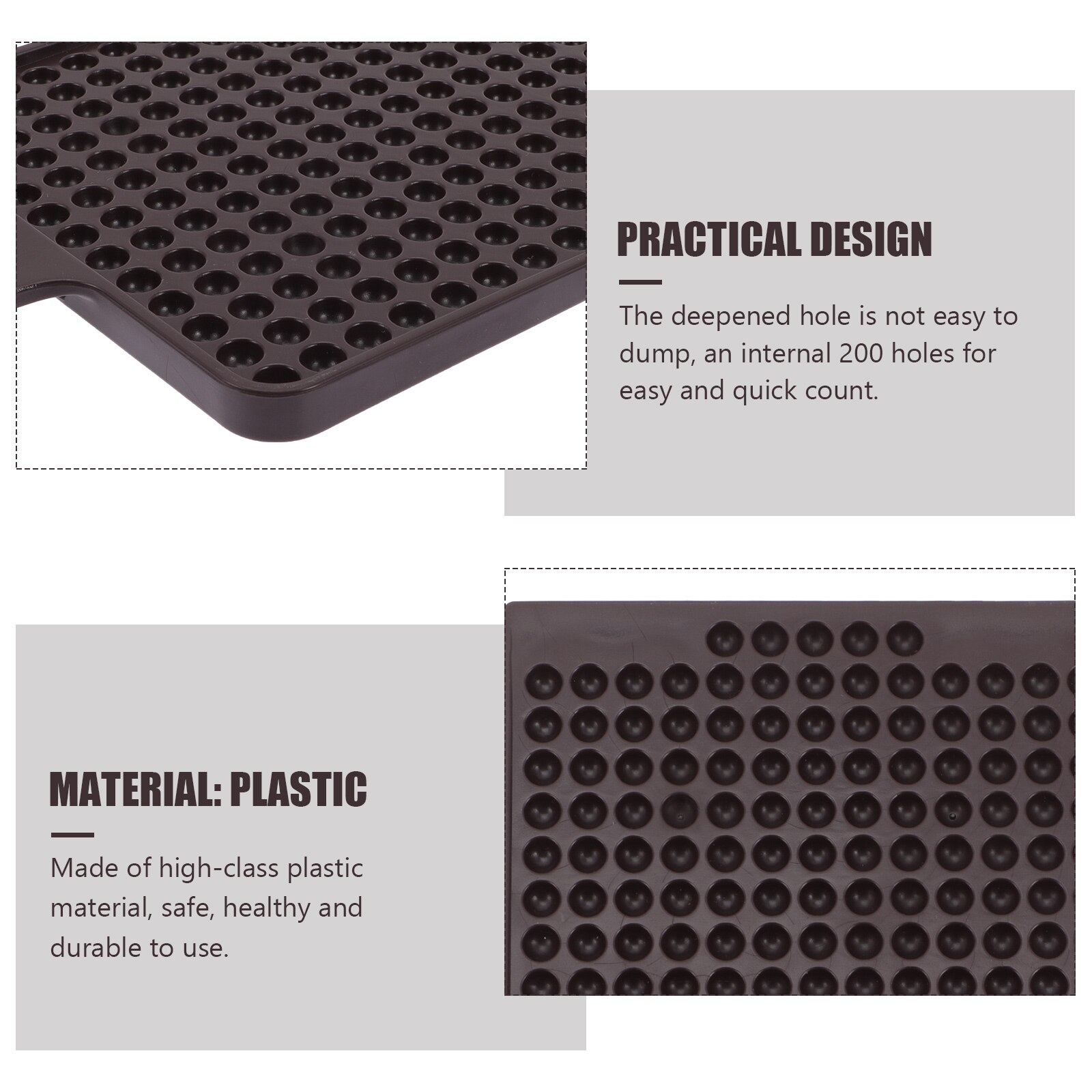 Plastic Pills Counting Tray Pills Counting Plate Tablet Counting Tool Pills Tray with Handle