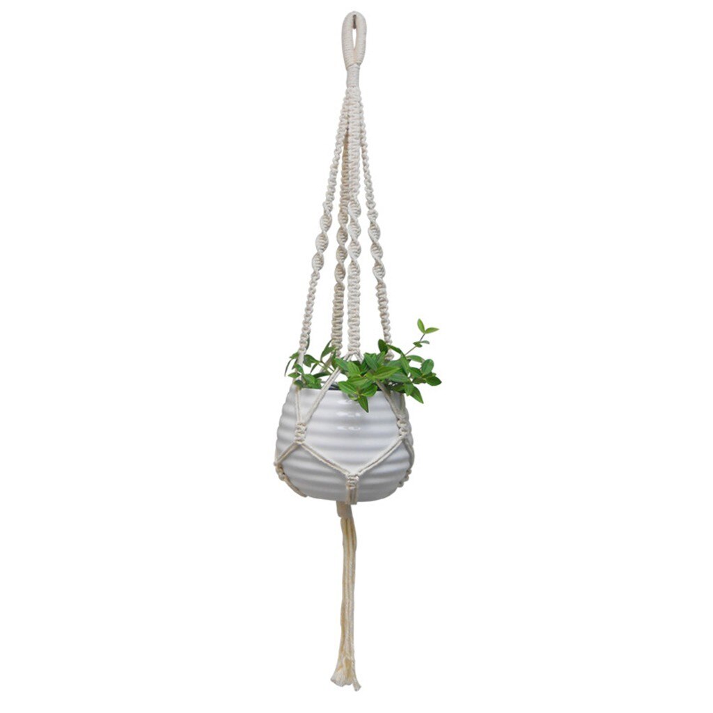 Europe Plant Hangers Indoor Hanging Planter Basket With Wood Beads Decorative Fast