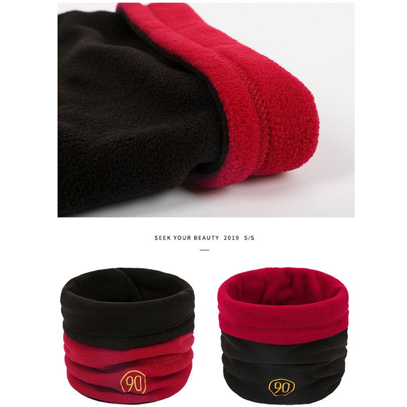 Winter Scarf Warm Cashmere Knit Warmer Neck Scarves Soft Ring Scarf Women Men Beanie Hat Double-sided Wear Snood Cap foulard A4