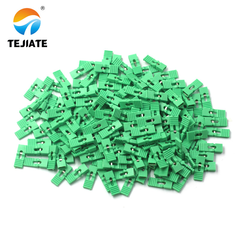 Capuchon de cavalier, 100 pièces, capuchon de court-circuit, espacement 2.54mm, noir, jaune, bleu, rouge, bloc de court-circuit, capuchon de connecteur à broche, capuchon à longue poignée: WHITE