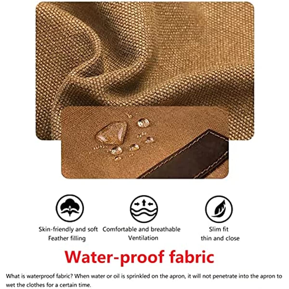 Delantal de lona impermeable grueso para limpieza de carpintería, conjunto de mandil de manga para carpintero, electricista, jardinería, industria pesada