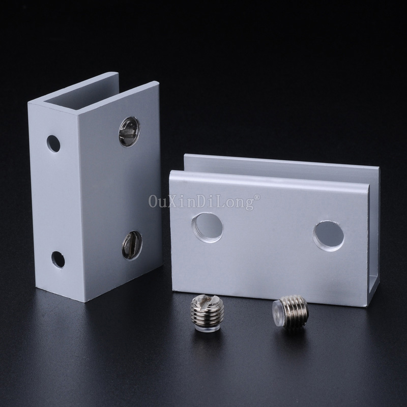 10Stck Platz Aluminium Glas Klemmen für 10-20mm verwöhnen Halfter Ecke Klammern Klemme Dicke Glas Clips 6 größen JF1991