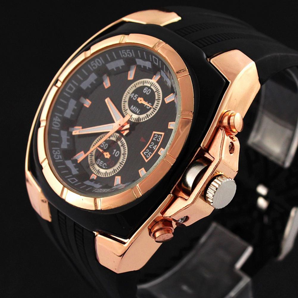 Herenhorloges zakelijke heren siliconen band quartz analoog polshorloge