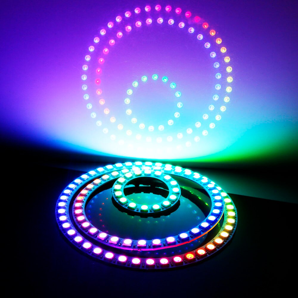 WS2812B LED Ring Round Circle Modules 16leds 35 leds 45 leds pixel addressable DC5V Dearm color Development Board Fast ship UR