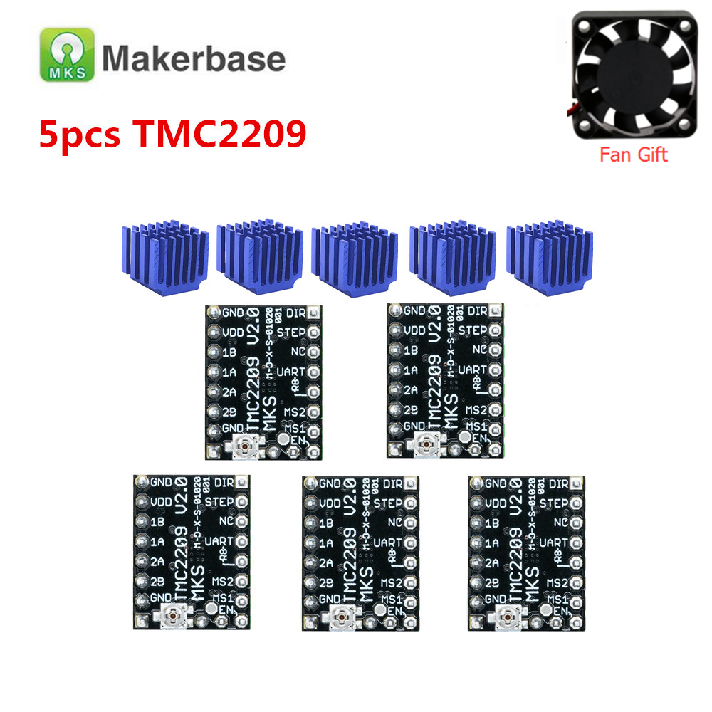 Contrôleur de pilote pas à pas TMC2209, carte de pilote pas à pas pour moteur TMC 2209, imprimante 3d, module sans maison pour moteur Nema 17