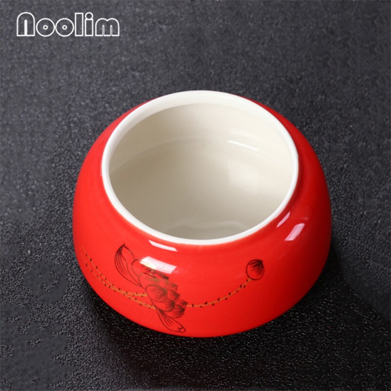 Portable Travel Ceramic Sealed Pot Small Storage Box Household Tea Caddy Canister with Lid Kitchen Spice Jar