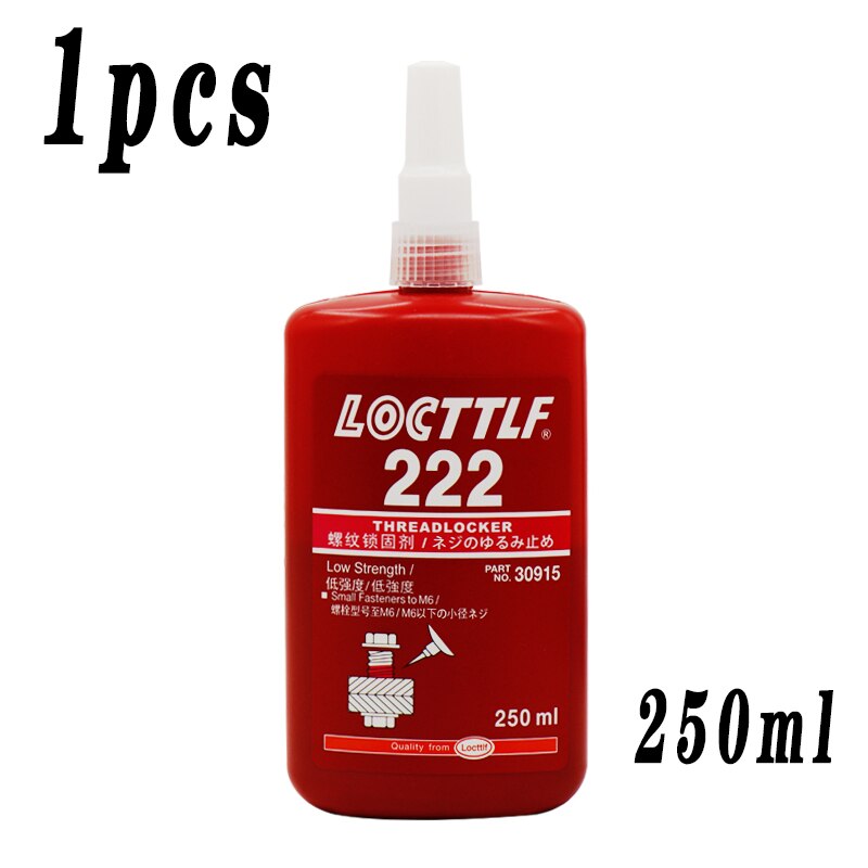 Thread Locking Glue Locttlf 243 Screw Glue Tightening Screws Prevent Loosening Rusting Caulking Temperature Resistance Anaerobic: 222  250ml