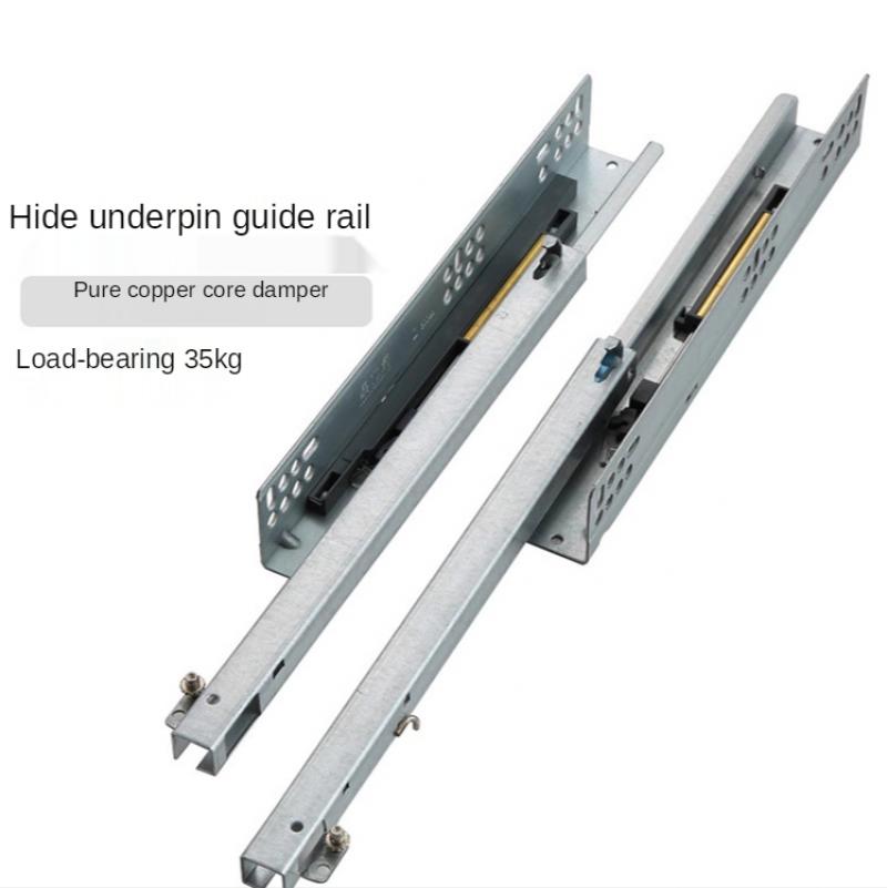Two section Length Soft Closing Undermount Furniture Cabinet Drawer Runner Slide Rail