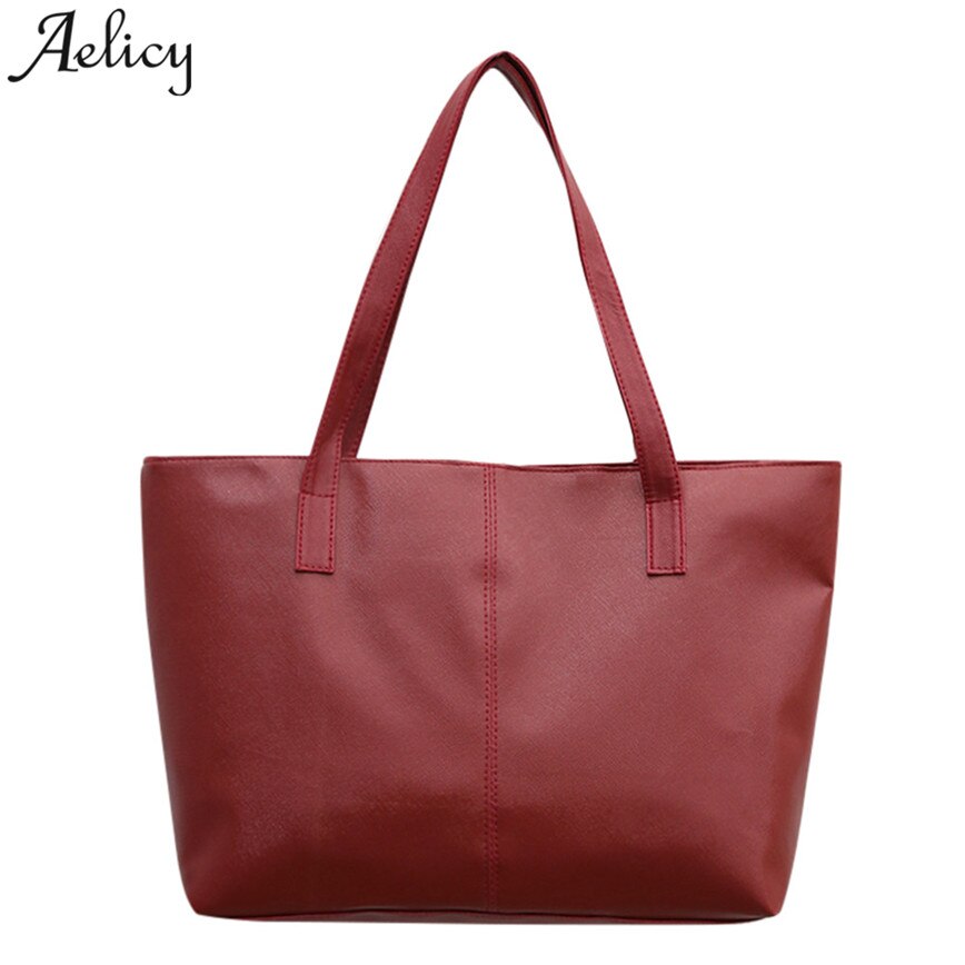 Aelicy senhora hangbag macio couro do plutônio preto grande capacidade totes saco de compras alta qualidade messager saco feminino c30
