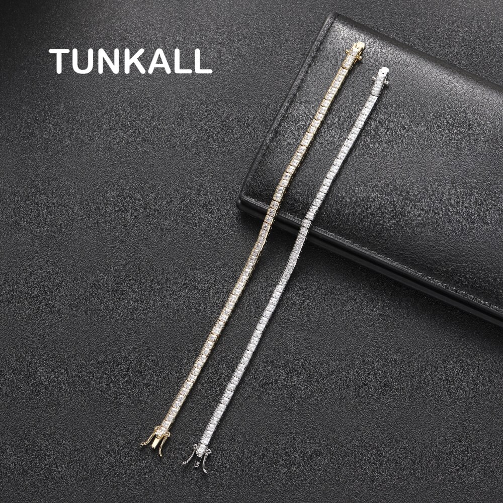 Tennisarmband mit 2.5mm messingkrappenfassungen, zirkonia-schmuck, funkelnd und mit  bb117 besetzt