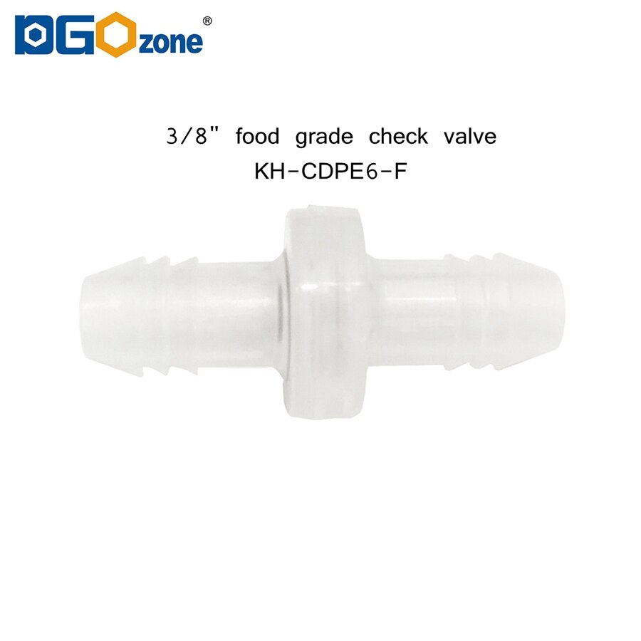 Livsmedelsventil pp plast backventil backventil 1/8 "  to 3/8 " ventil kh-cdpe-f-serien dgozone: Kh-cdpe 6- f