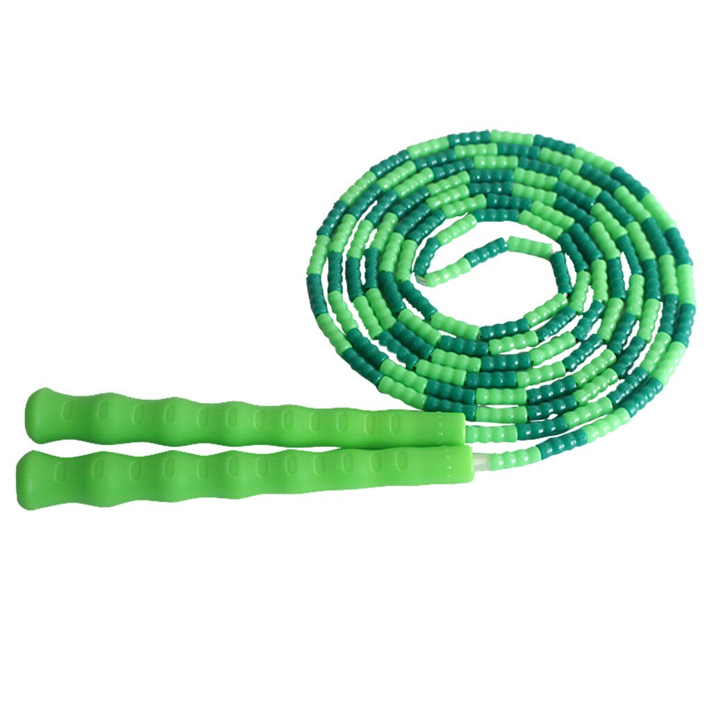 Colorful Jump Rope Soft Beaded Segmented Length Adjustable Skipping Rope Hagh Indoor Fitness Equipment Durable Fitness