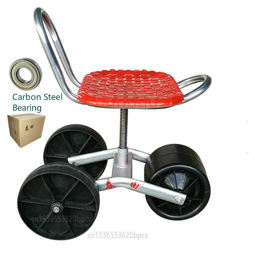 Garten Warenkorb Werkzeug Pflanzung Pflücken Hocker Garten Warenkorb rollen Arbeit Sitz Garten Warenkorb Hocker ziehen um Arbeit Stuhl 3 /4 räder: 3 Räder dicker