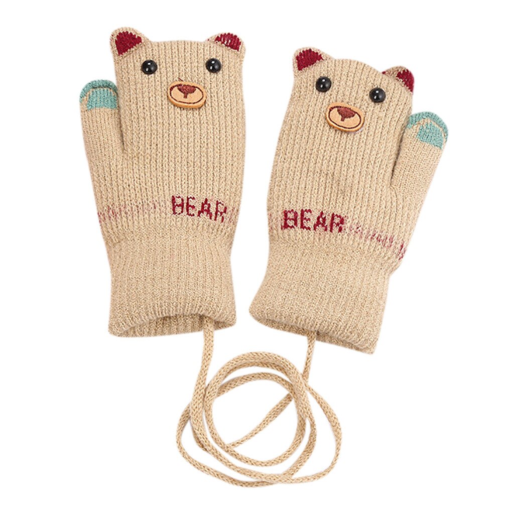 Kinderen Kids Jongens Meisjes Winter Leuke Cartoon Dier Warme Gebreide Handschoenen Handschoenen Kids Kinderen Jongens Meisjes Wanten: C