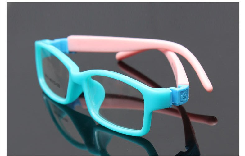 Ubrydelig fleksibel sikker nærsynethed optiske briller ramme briller børn rammer  tr90 brilleramme til børn spædbarn piger 8819: C3