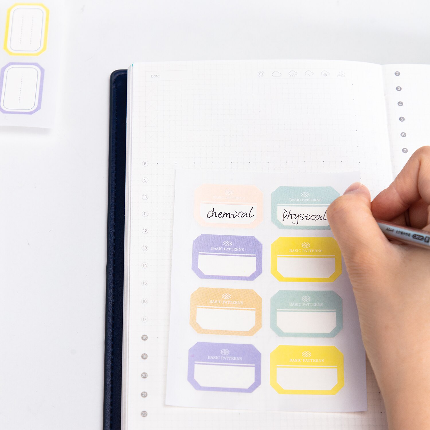 Deli Personal Name Stickers 3bags/Lot 3 Patterns Tag Label Index classfication sticker scrapbooking School Stationery EA60002