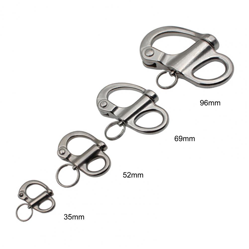 Sailing Spring Hook Durable Boat Chain Stainless Steel Swivel Snap Shackle Hand Drawn Quick Release Removable Ship for Marine