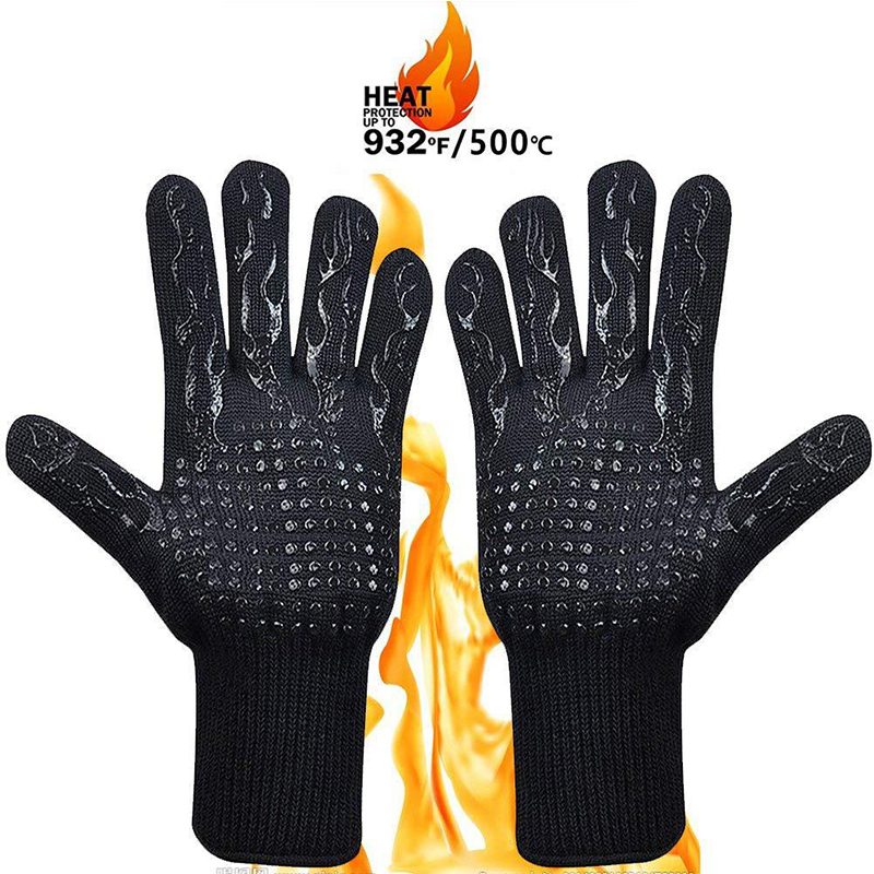 Gant en aluminium multicolore résistant à la chaleur | Gants de cuisson de Barbecue, Gants de cuisine pour four à micro-ondes, mitte pour accessoires de BBQ 1 pièce: One hand-Style 04