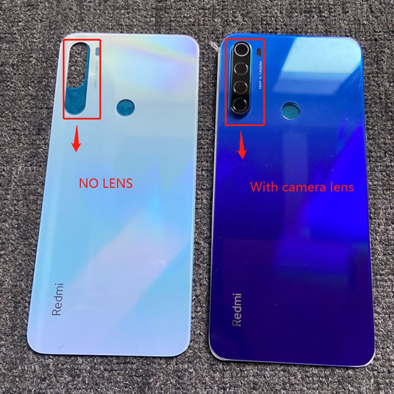 6.3 &quot neue Batterie Abdeckung Für Xiaomi Redmi Hinweis 8T 8 Zurück Glas Hinten Gehäbenutzen 3D fallen Mit kamera Objektiv Tafel